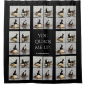 Vier Gesichter von gehobenen Mergansers Kissen Duschvorhang (Vorderseite)