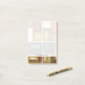 Vier getäfelte Malerei von Jennifer Goldberger Post-it Klebezettel (Auf Schreibtisch)