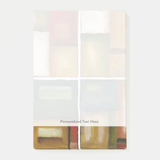 Vier getäfelte Malerei von Jennifer Goldberger Post-it Klebezettel (Vorderseite)