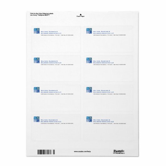 Vier Gitter-Monogramm Avery Verschiffen-Aufkleber (Vorne)