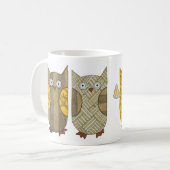 Vier Gold Owls Kaffee Tasse (Vorderseite Links)