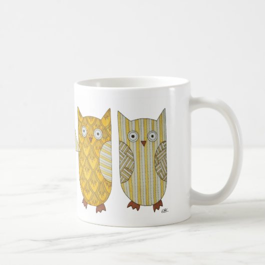 Vier Gold Owls Kaffee Tasse (Rechts)