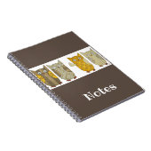 Vier Gold Owls Notebook Notizblock (Rechte Seite)