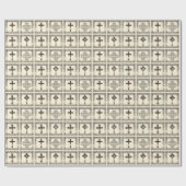 Vier goldene Kreuze Geschenkpapier (Flach)