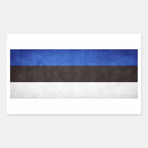 VIER Grange Estland-Flagge Rechteckiger Aufkleber
