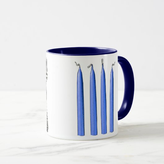 Vier Griffe der Kerzen-/Gabel Tasse (VorderseiteRechts)