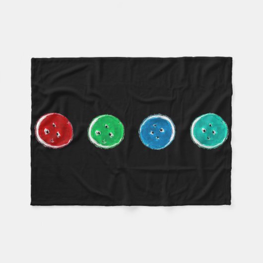 Vier Groovy Tasten Blue Cat Fun Halloween Custom Fleecedecke (Vorderseite (Horizontal))