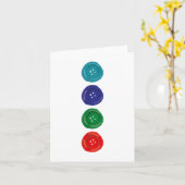 Vier Groovy Tasten Blue Cat Funny Halloween Costu Karte (Gelbe Blume)