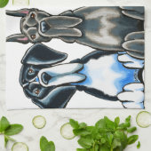 Vier große Dänen Geschirrtuch (Gefaltet)