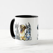 Vier große Dänen Tasse (Vorderseite Links)