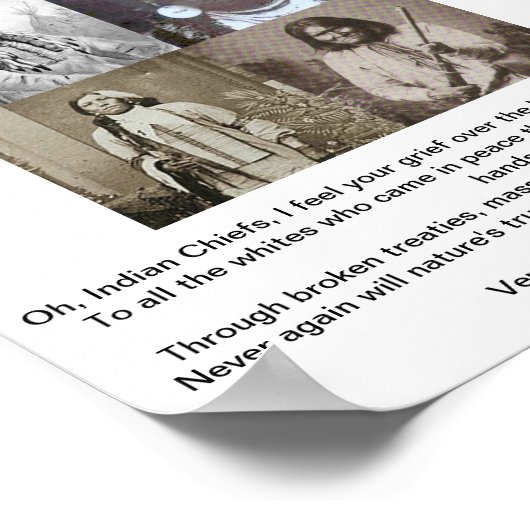 Vier große Häuptlinge mit Verse Poster (Ecke)