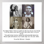 Vier große Häuptlinge mit Verse Poster (Vorne)