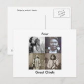 Vier große Häuptlinge Postkarte (Vorne/Hinten)