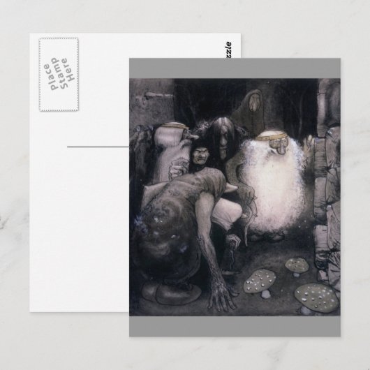 Vier große Rollen Postkarte (Vorne/Hinten)