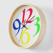 Vier große Zahlen, gelber Rand Uhr (Winkel)