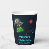 Vier große Zimmer mit Fotos | Weltraumrakete 4. Ge Pappbecher (Rückseite)