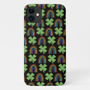 Vier grüne Leaf-Kleidung mit Rainbows-Muster Case-Mate iPhone Hülle