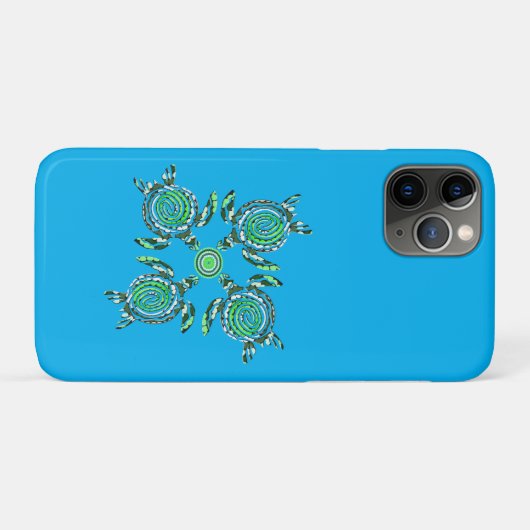 Vier grüne Schildkröten Kunst, Case-Mate iPhone Hülle (Rückseite (Horizontal))