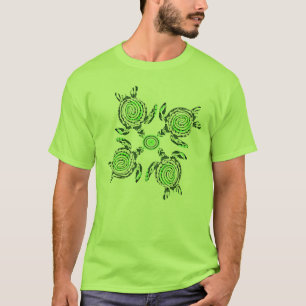 Vier grüne Schildkröten Kunst, T-Shirt