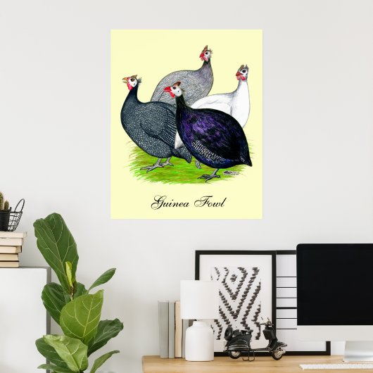 Vier Guinea Poster (Heimbüro)