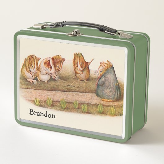 Vier Guinea Schweinegärten Metall Brotdose (Vorderseite)