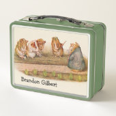 Vier Guinea Schweinegärten Metall Brotdose (Rückseite)