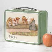 Vier Guinea Schweinegärten Metall Brotdose (Beispiel)