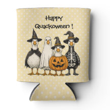 Vier Halloween-Enten in "Costumes-Happy Quackoween