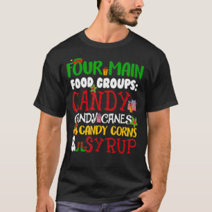Vier Hauptnahrungsgruppen Süßkartoffeln Sirup Weih T-Shirt