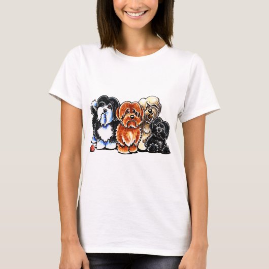 Vier Havanese T-Shirt (Vorderseite)