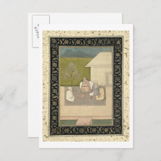 Vier heilige muslimische Männer sitzen in der Medi Postkarte (Vorne/Hinten)