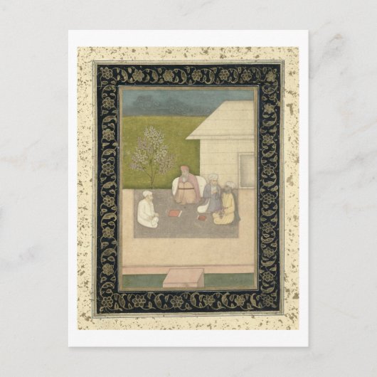 Vier heilige muslimische Männer sitzen in der Medi Postkarte (Vorderseite)