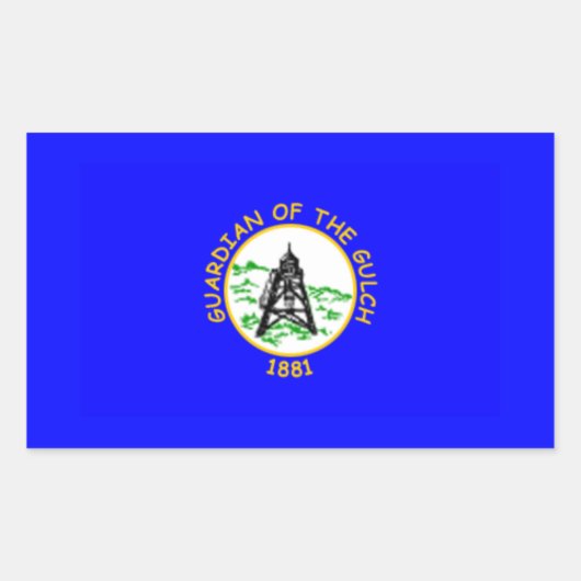 VIER Helena, Montana-Flagge Rechteckiger Aufkleber (Vorderseite)