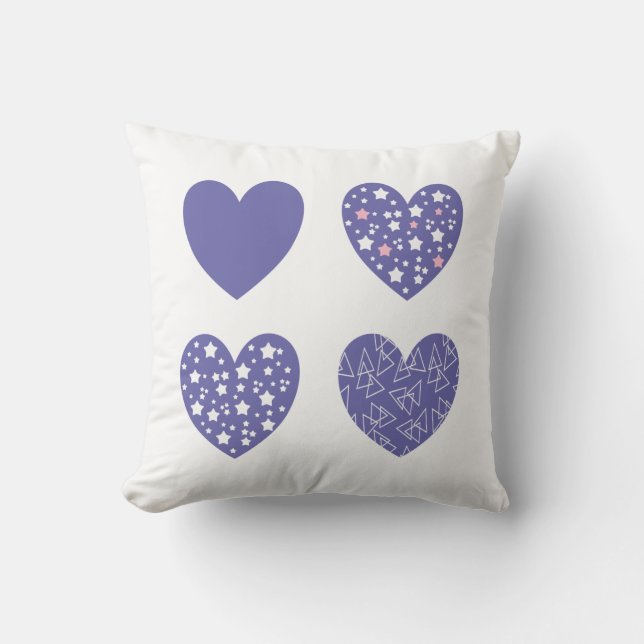 Vier Herzen Kissen (Vorderseite)
