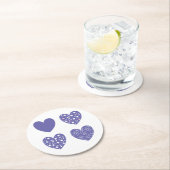 Vier Herzen Runder Pappuntersetzer (Vor Ort)