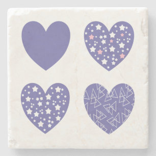 Vier Herzen Steinuntersetzer