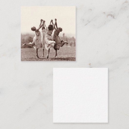 Vier Hexen tanzen von Monte Verita Quadratische Visitenkarte (Vorne/Hinten)