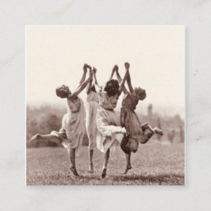 Vier Hexen tanzen von Monte Verita Quadratische Visitenkarte
