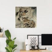 Vier Hexen "Up The Chimney" von Arthur Rackam Poster (Heimbüro)