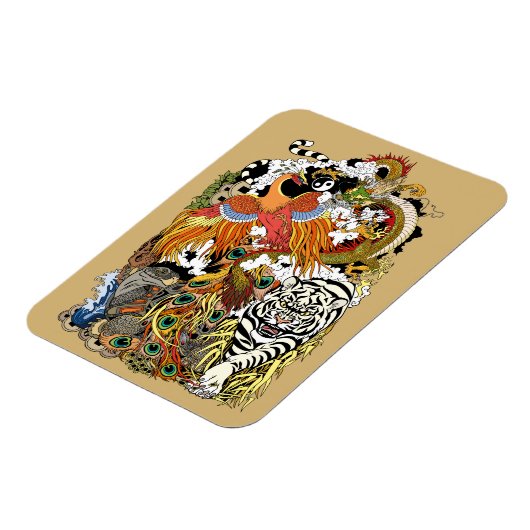 vier Himmelstiere Magnet (Linke Seite)