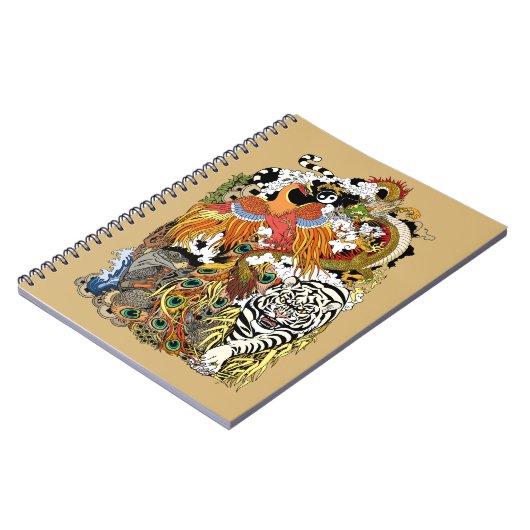 vier Himmelstiere Notizblock (Linke Seite)