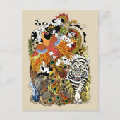 vier Himmelstiere Postkarte (Vorderseite)