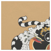 vier Himmelstiere Stoff (Nahaufnahme)