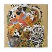 vier himmlische Tiere Fliese (Vorderseite)