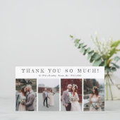 Vier Hochzeiten Fotos Sketch Schriftart Danke (Stehend Vorderseite)