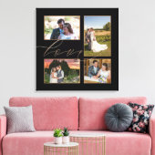 Vier Hochzeitsskripte für Fotos Collage Liebe Schw Leinwanddruck (Insitu (Wohnzimmer))