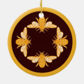 Vier Honigbienen im Kreis Keramik Ornament (Hinten)
