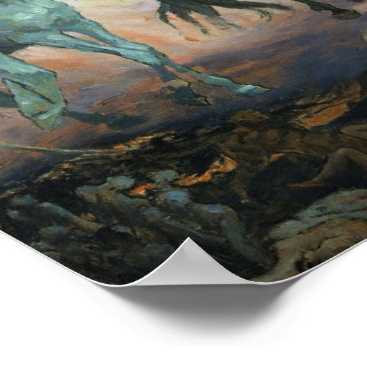 Vier Horssamen der Apokalypse von Viktor Vasnetsov Poster (Ecke)