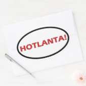 VIER "HOTLANTA!" OVALER AUFKLEBER (Umschlag)