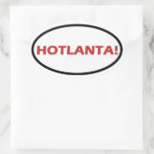 VIER "HOTLANTA!" OVALER AUFKLEBER (Tasche)